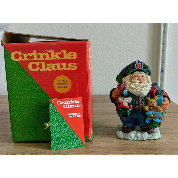 Crinkle Claus Other - VTG Crinkle Claus Crinkle Postman #659501 Christmas Decor Figurine In Box